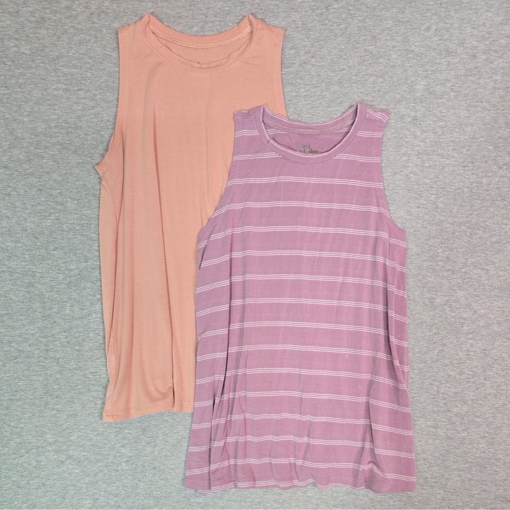2 Rumi + Ryder Muscle Tanks Girls L 12-14 Soft and Flowy